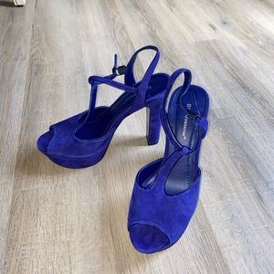 BCBG suede Patrick sling-back heel